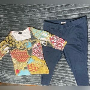 Women’s‎ Pants are Lou&Grey PullOn slimming seams&zip ankles Top JBS Both XL